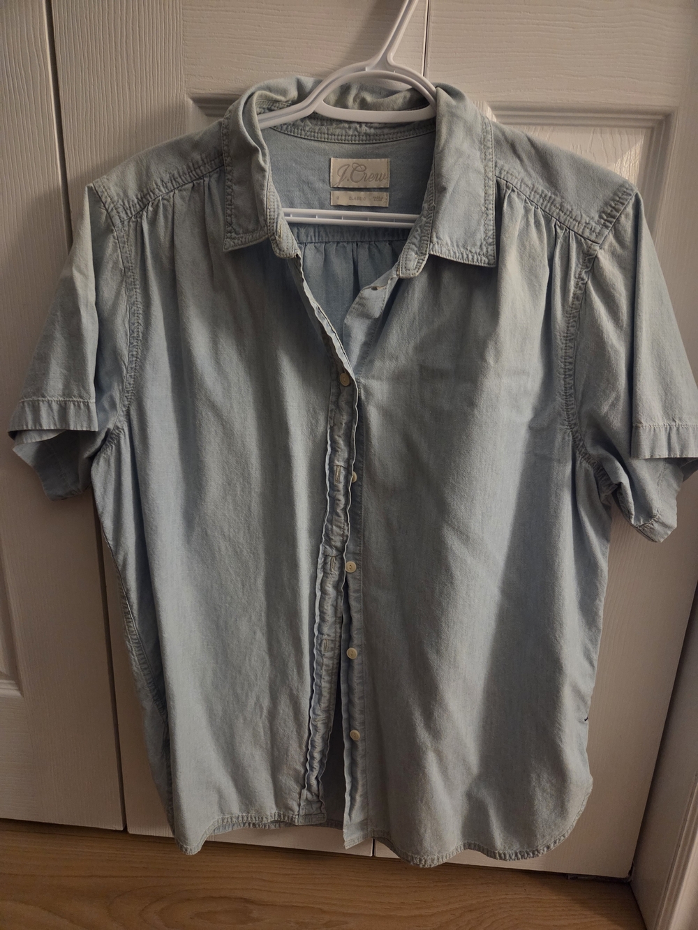 J. Crew Light Blue Short Sleeve Button-Down Shirt